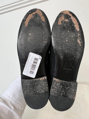 Chanel Black Fabric And Patent Ballet Flats, 38C