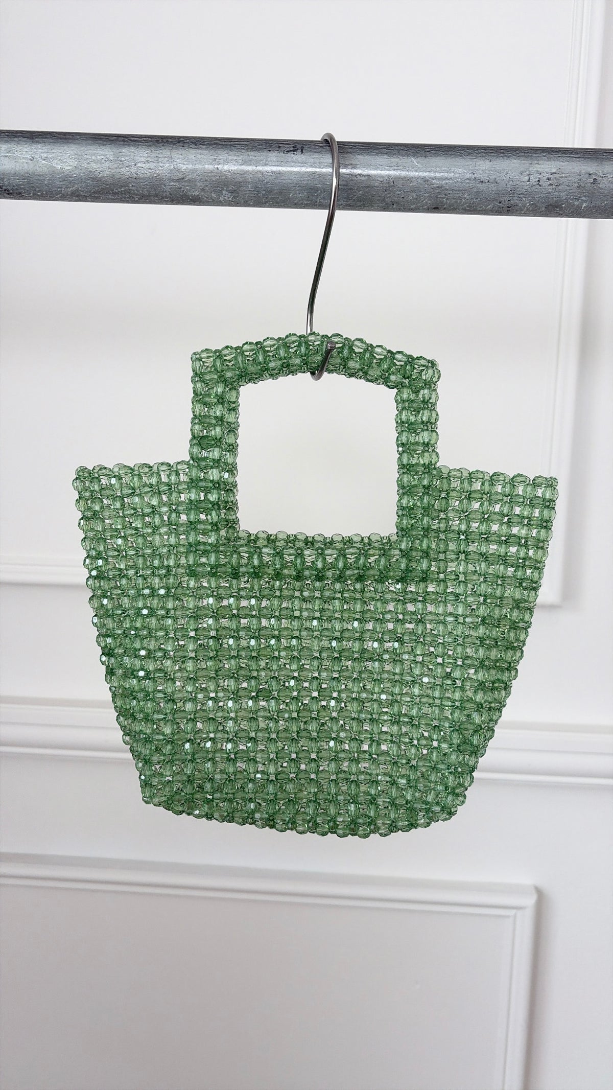 Scanlan Theodore Green Beaded Top Handle Mini Bag