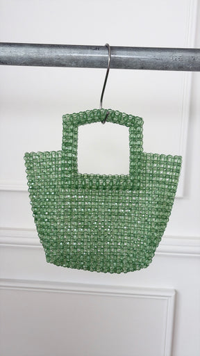 Scanlan Theodore Green Beaded Top Handle Mini Bag