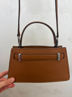 Tory Burch Chestnut Leather Top Handle Radziwell Bag