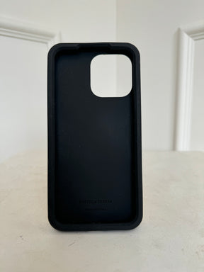 Bottega Veneta Two-Tone Braided Pattern Iphone 14 Pro Case Yellow