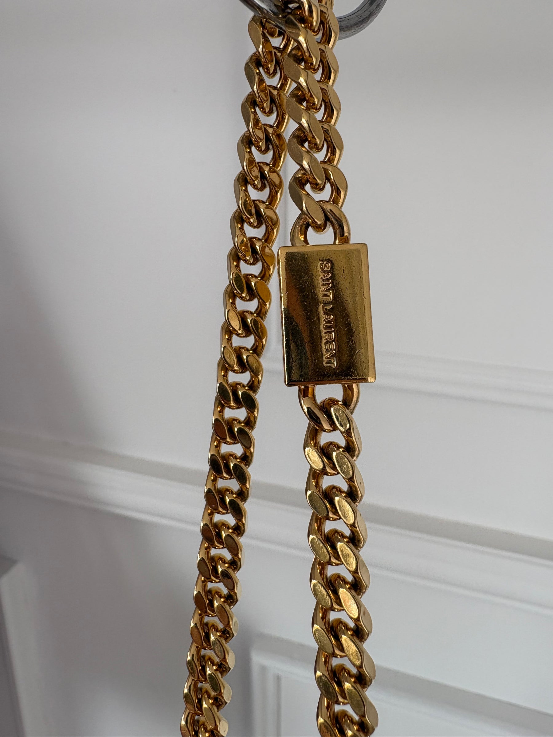 Saint Laurent Black Grained Leather Kate Bag