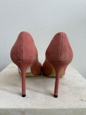 Jimmy Choo Pink Suede Pointed Pump, 36