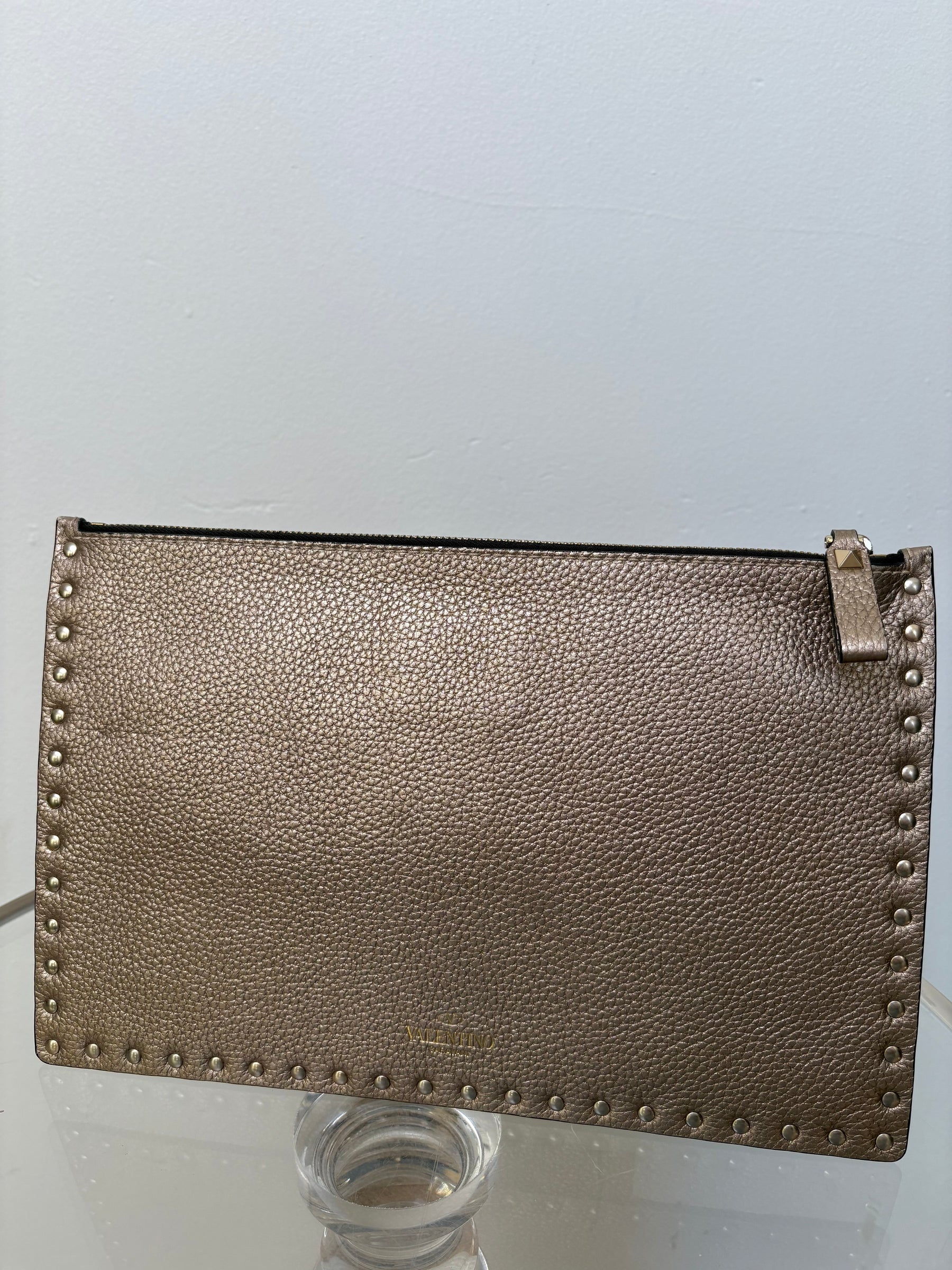 Valentino Garavani Bronze Rockstud Pouch