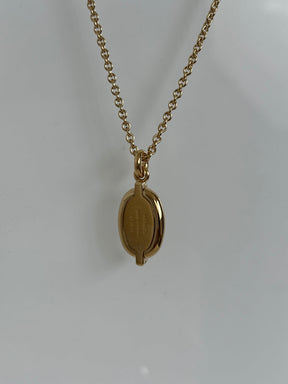 Hermès Gold Tone and Black Enamel Chain D'ancre Pendant Necklace