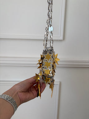 Paco Rabanne Sparkle Star Mini Bag Gold And Silver