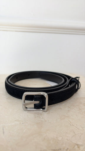 Camilla and Marc Black Suede and Silver Belt, XS/S