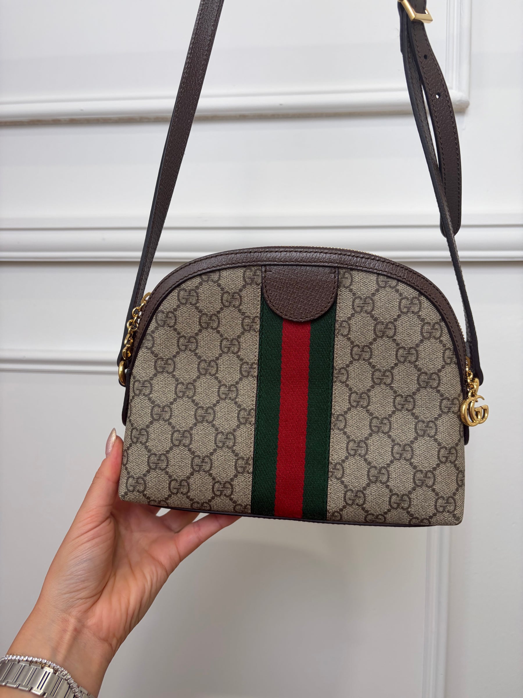 Gucci Canvas Monogram Ophidia Dome Bag