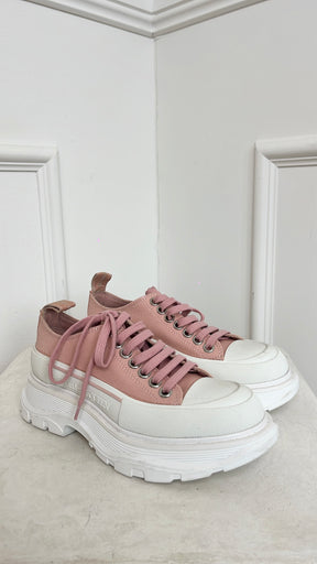 Alexander McQueen Pink Canvas Chunky Sneaker, 35.5 D