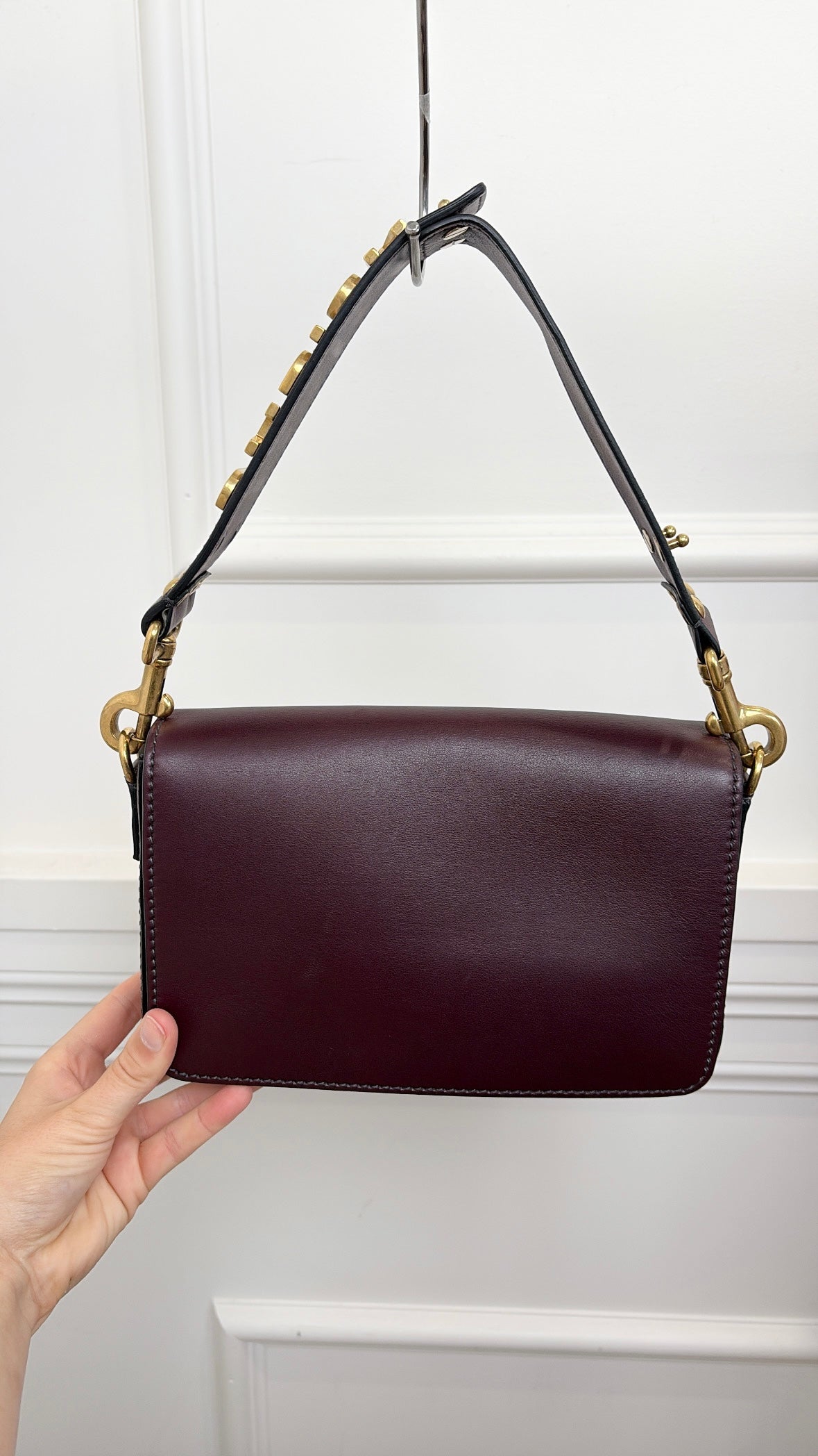 Dior Burgundy Leather J'adior Flap Bag