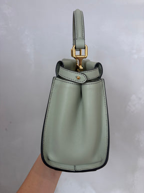 Fendi Sage Green Leather Mini Peekaboo