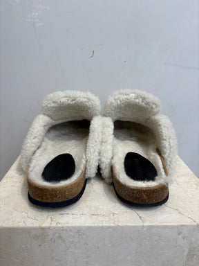 JW Anderson Shearling Loafer Beige Suede, 42