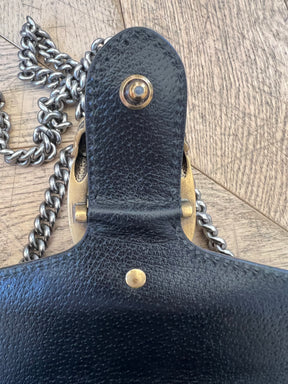 Gucci Mini Web Dionysus Shoulder Bag Black