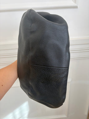 Gucci Black Leather Interlocking G Hobo Bag