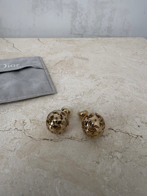 Dior Gold Star and Pearl Tribales Earrings
