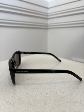 Saint Laurent Black Rectangle Sunglasses