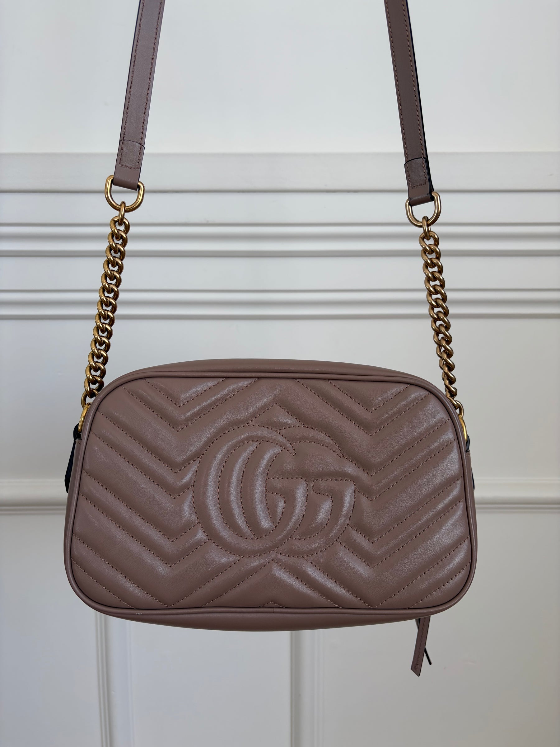 Gucci Rose Poudre Marmont Camera Bag