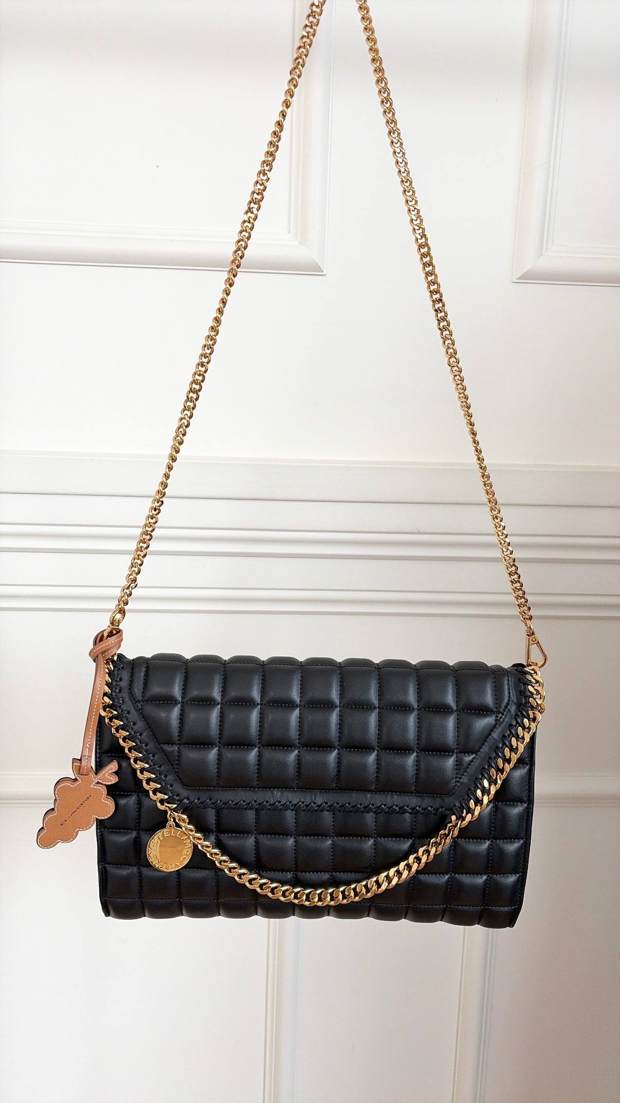 Stella McCartney Black Quilted Falabella Shoulder Bag