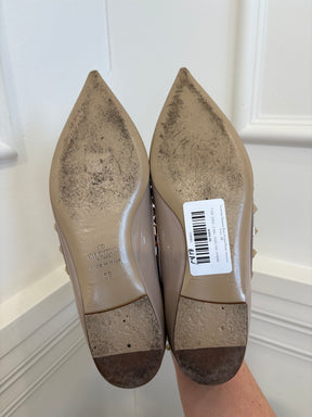 Valentino Garavani Rose Poudre Patent Rockstud Flats, 36