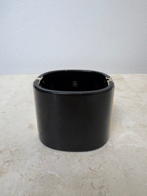 Chanel Black and Gold Tone Acrylic Cuff