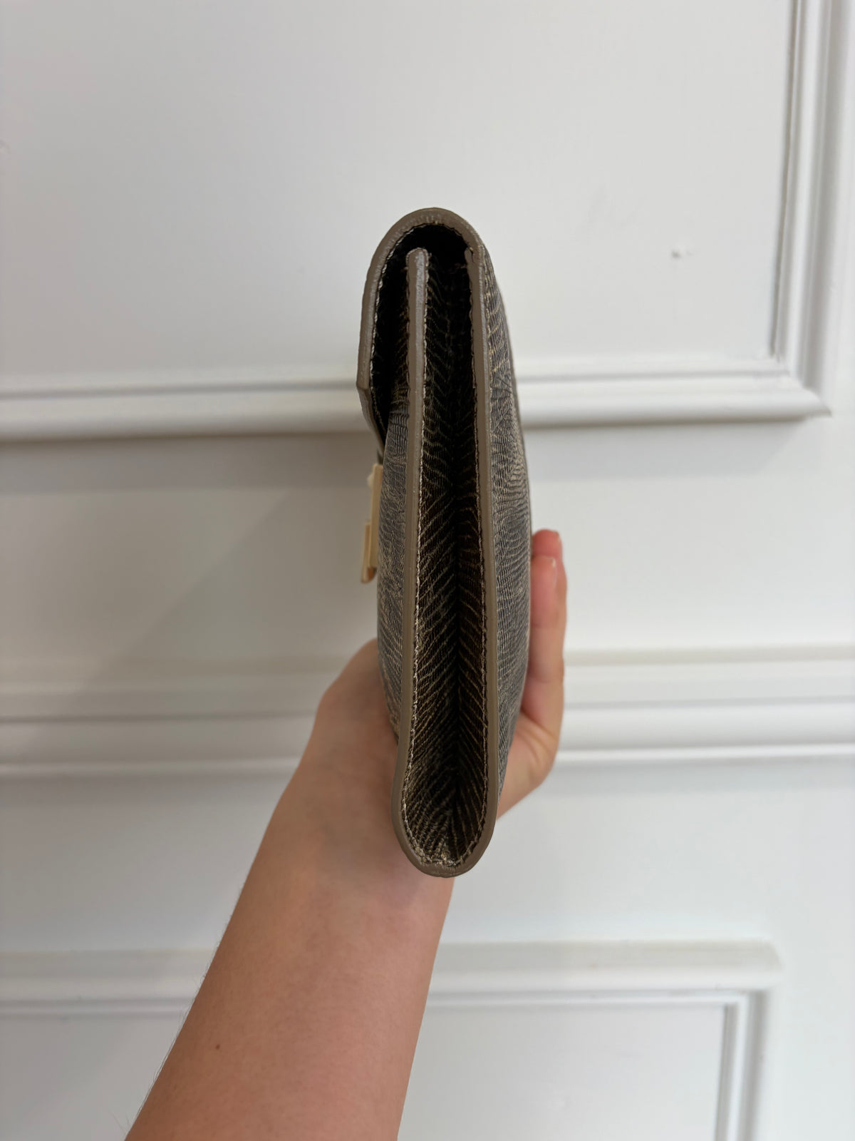 Jimmy Choo Snake Skin Embossed Wristlet Clutch