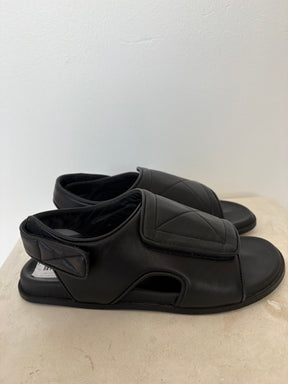 bassike Wide Strap Padded Sandal Black, 39