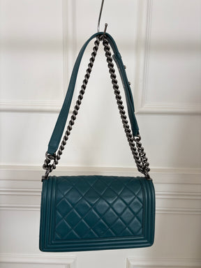 Chanel Teal Boy Bag