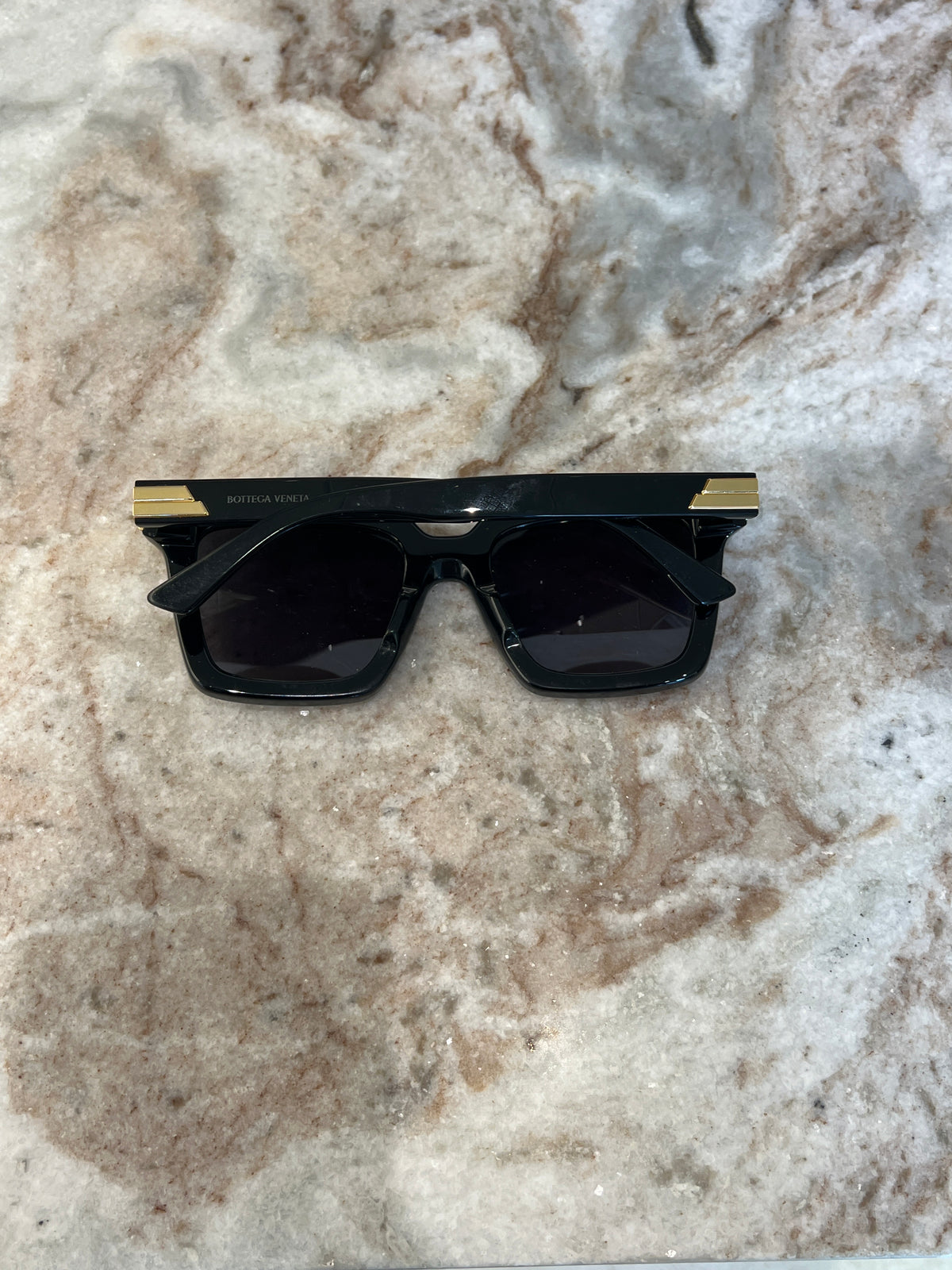 Bottega Veneta Square Frame Sunglasses Black