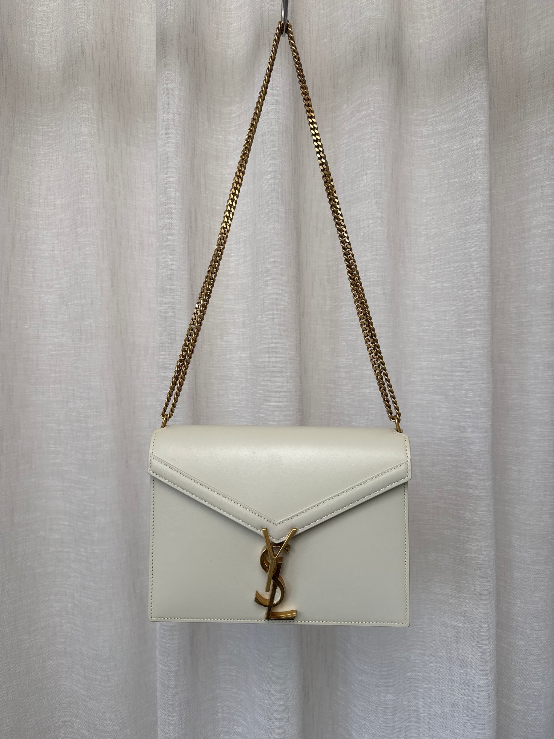 Saint Laurent Stone Leather Cassandra Envelope Chain Bag