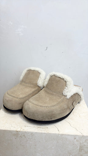 JW Anderson Shearling Loafer Beige Suede, 42