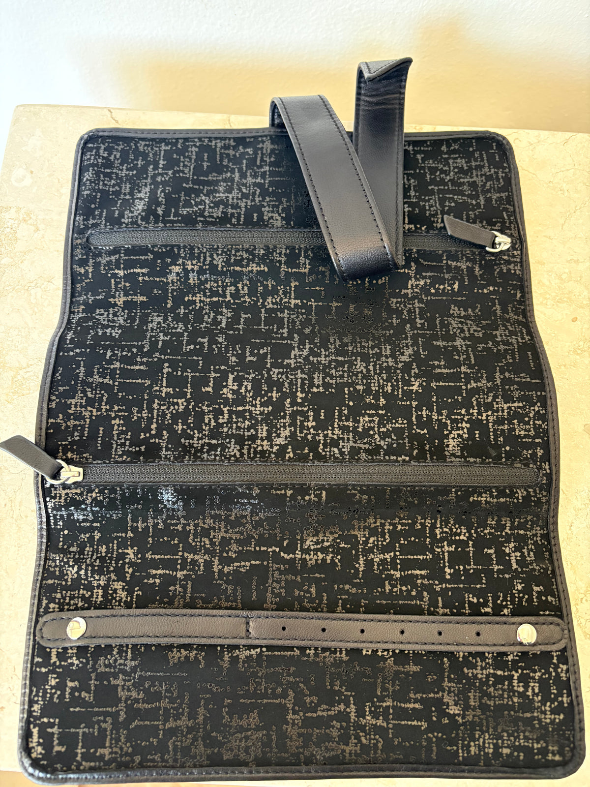 Chanel Black Roll Up Jewellery Case
