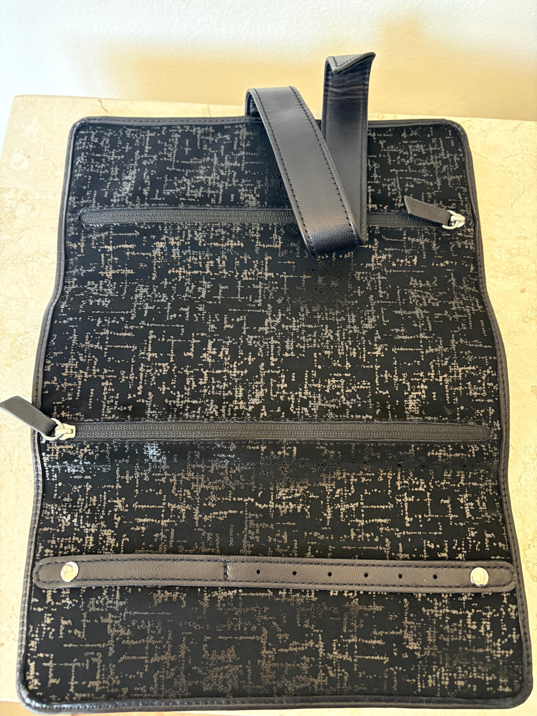 Chanel Black Roll Up Jewellery Case