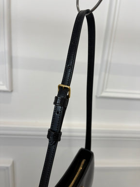 Celine Medium Tilly Bag In Shiny Calfskin Black