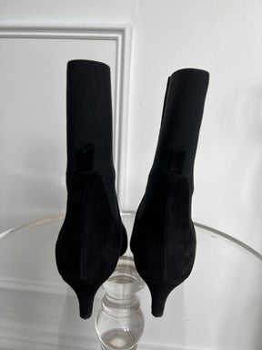 Totême Black Suede Ankle Boots, 37