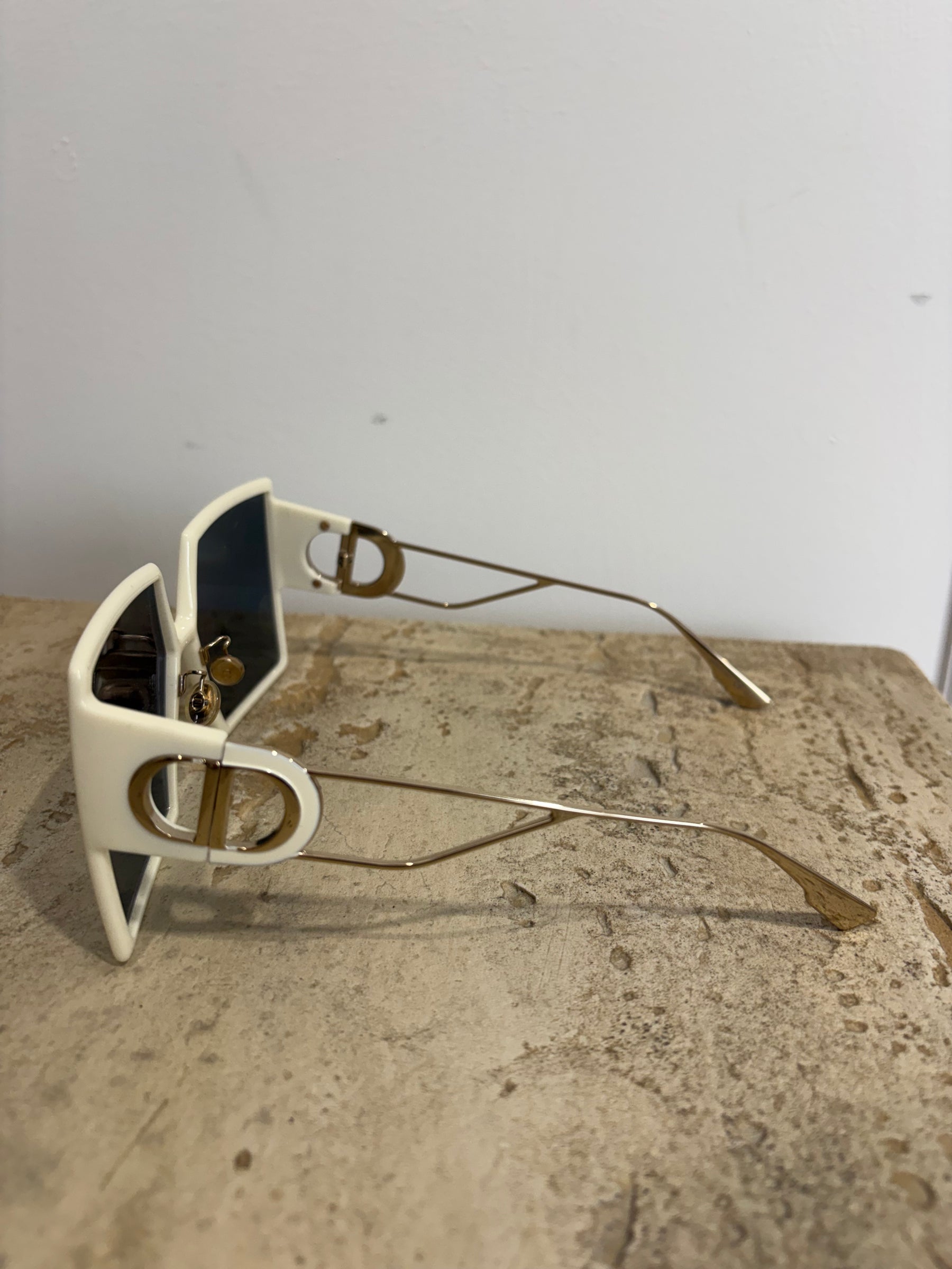 Dior Cream Oversized Square Sunglasses