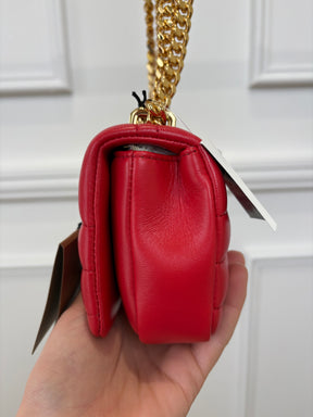 Burberry Red Quilted Leather Mini Lola Bag