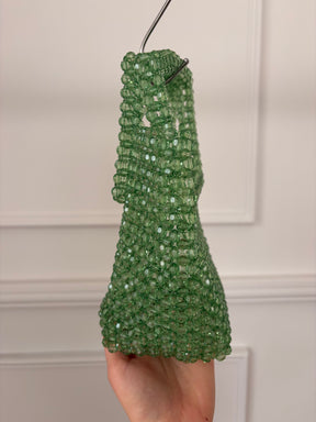 Scanlan Theodore Green Beaded Top Handle Mini Bag