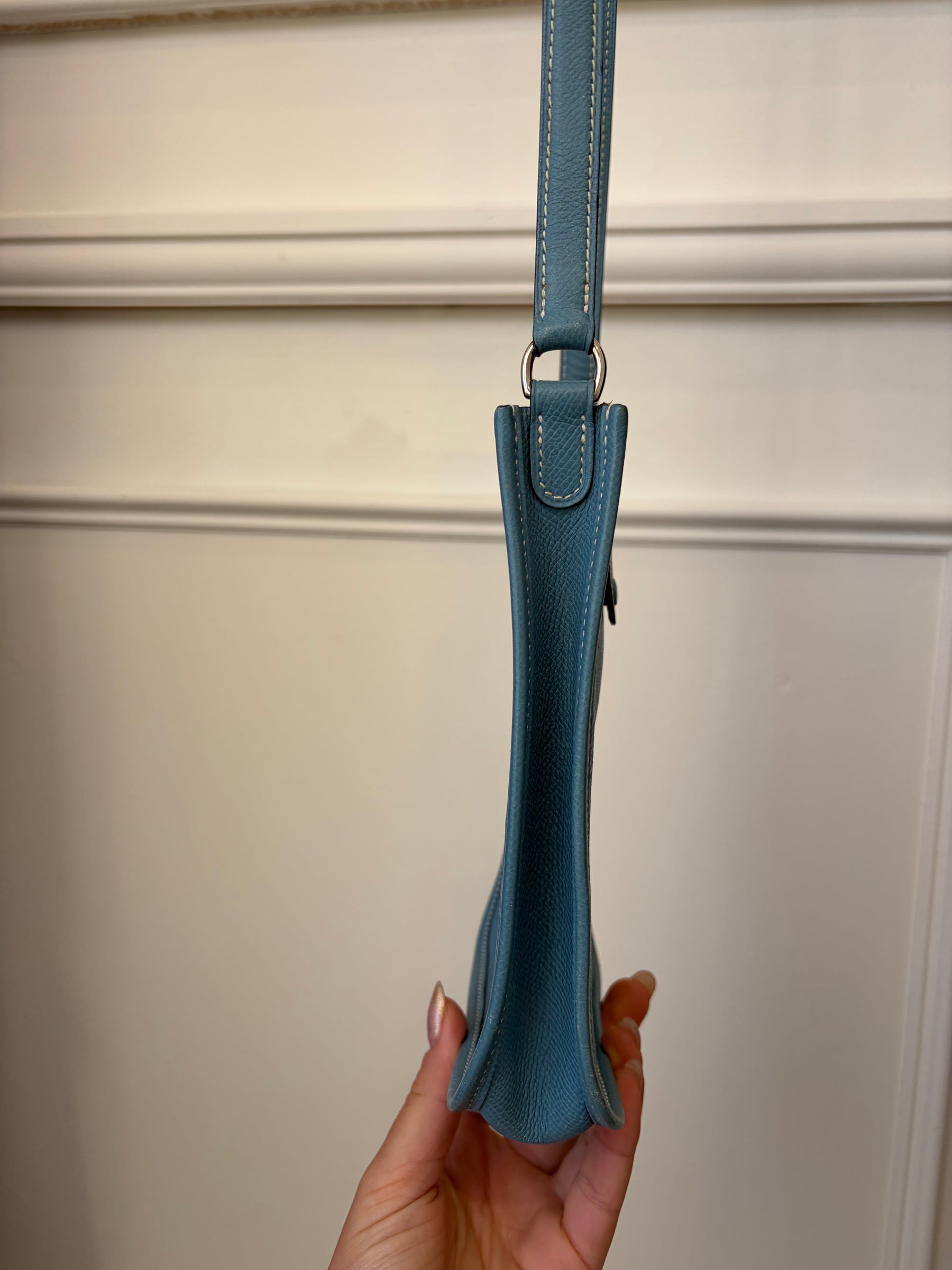 Hermès Blue Jean Mini Evelyn