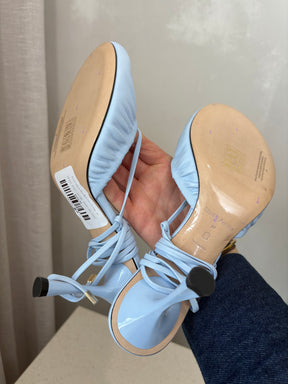 Studio Amelia Pale Blue Lace Up Heel, 37