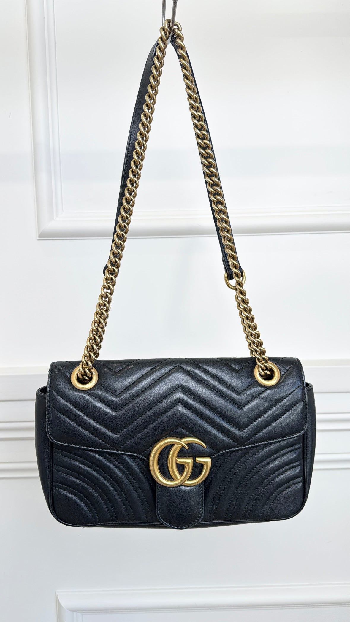 Gucci Black Leather Small Marmont Bag