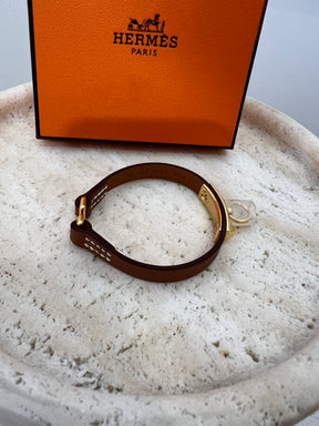 Hermès Brown Leather Kelly Bracelet, T2