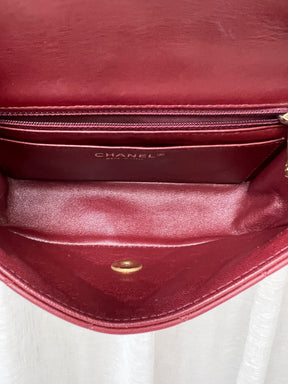 Chanel Red Tri-Colour Leather Mini Flap Bag