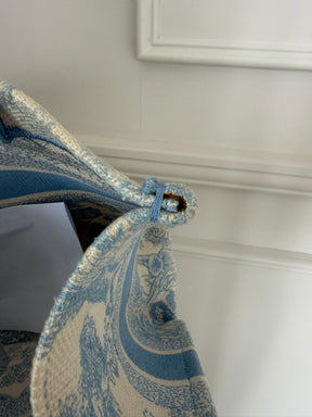 Dior Blue and Cream Toile De Jouy Small Book Tote