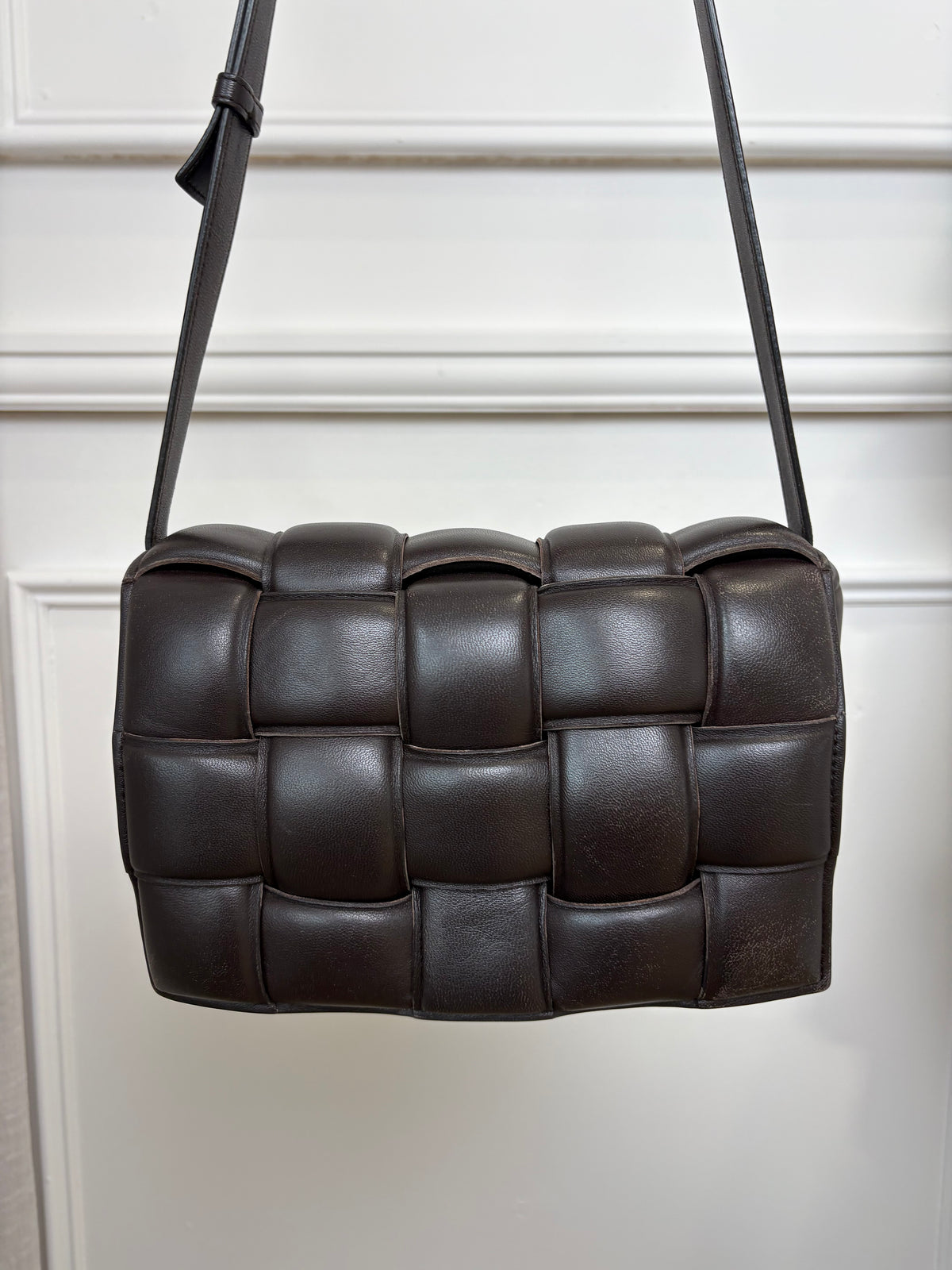 Bottega Venetta Padded Cassette Bag In Brown, 8 AU