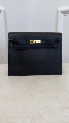 Hermès Black Swift Leather Kelly Le sac de Danse Bag