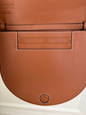 Loewe Calfskin Flat Cross Body Bag Tan