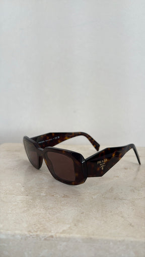 Prada Tortoiseshell Symbole Sunglasses