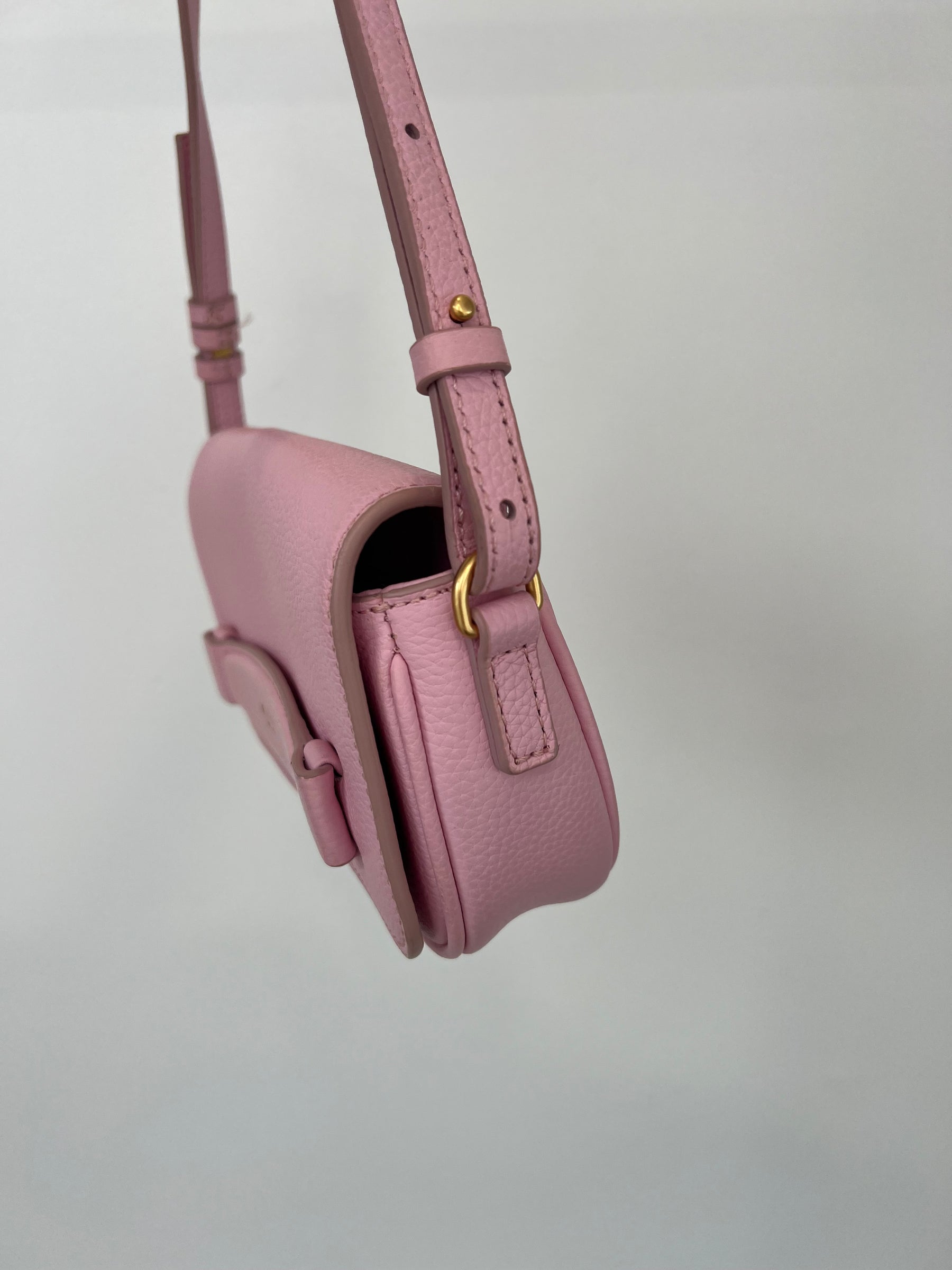 Oroton Pink Leather Mini Shoulder Bag