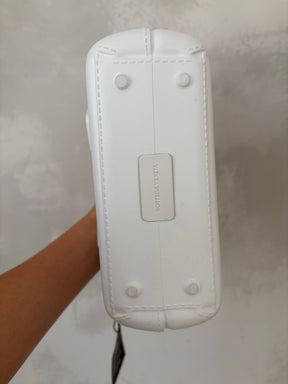 Bottega Veneta Mini Arco Rubber Tote White