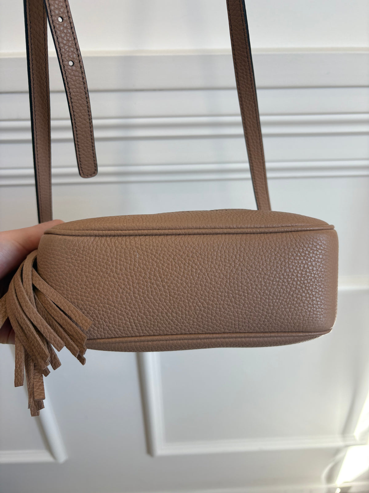 Gucci Grained Leather Disco Soho Bag Beige